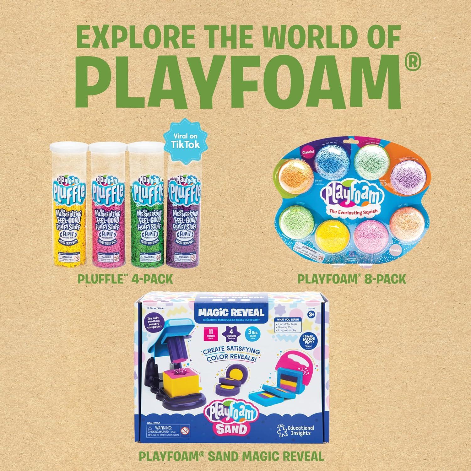 imageEducational Insights PlantBased Playfoam Naturals Shape ampamp Learn Letters ampamp Numbers 36 Cards and 4 Colors of Playfoam Ages 3