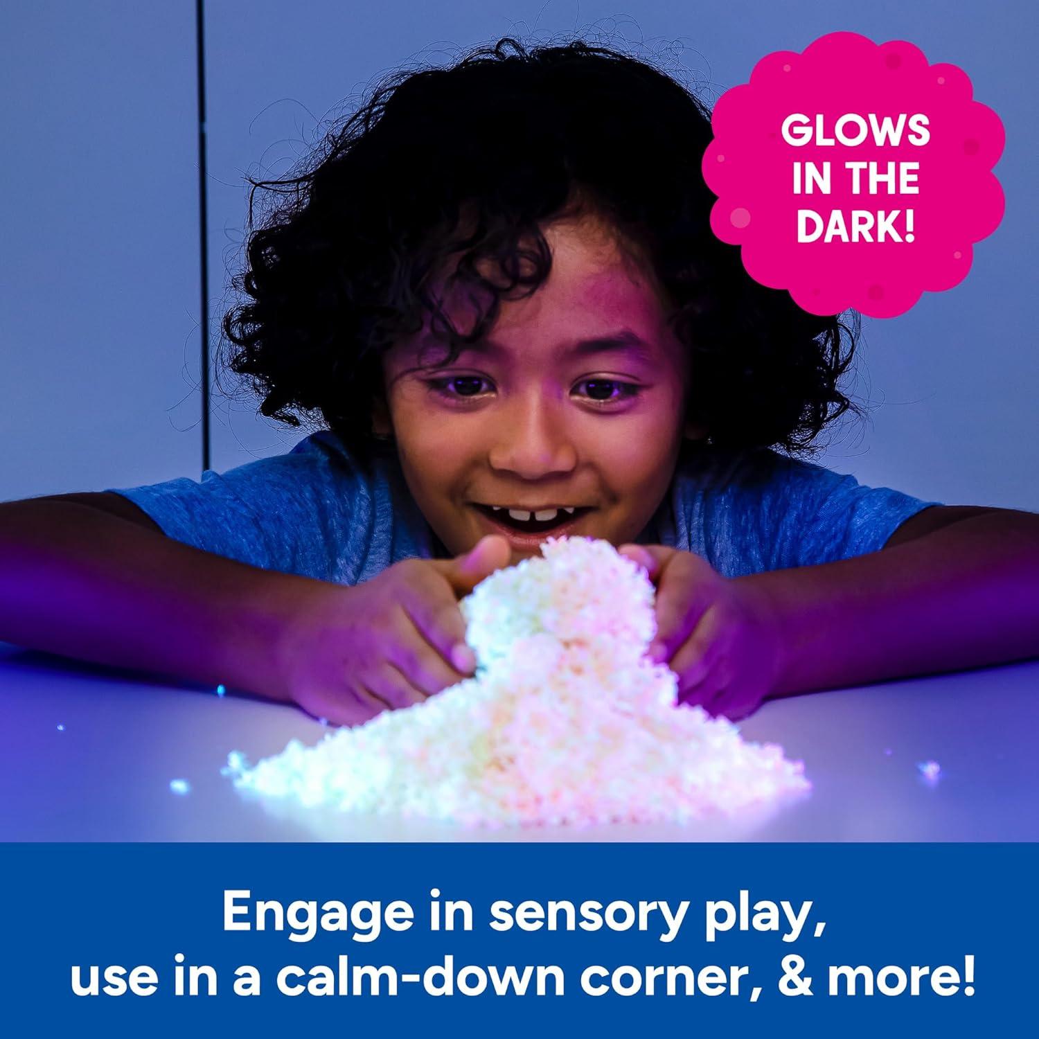 imageEducational Insights Pluffle GlowinTheDark Sensory Bin Foam Set No Mess Alternative to Sand Toys ampamp Slime for Toddlers at Home or in The Classroom Fun Sensory Table Filler Gift for Ages 3glow
