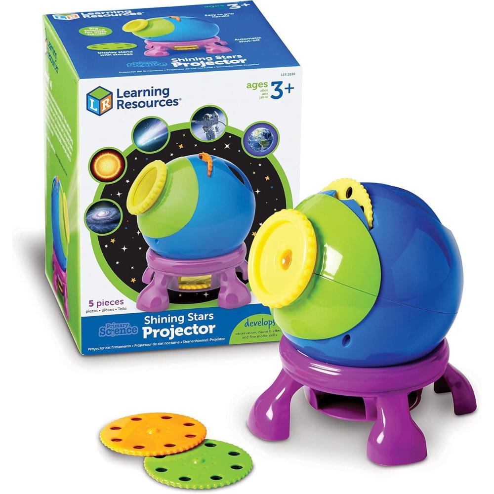 imageLearning Resources Shining Stars Projector  5 Piece Set Ages 3 Solar System Space Projector for Kids Planets Toys STEM7 inches