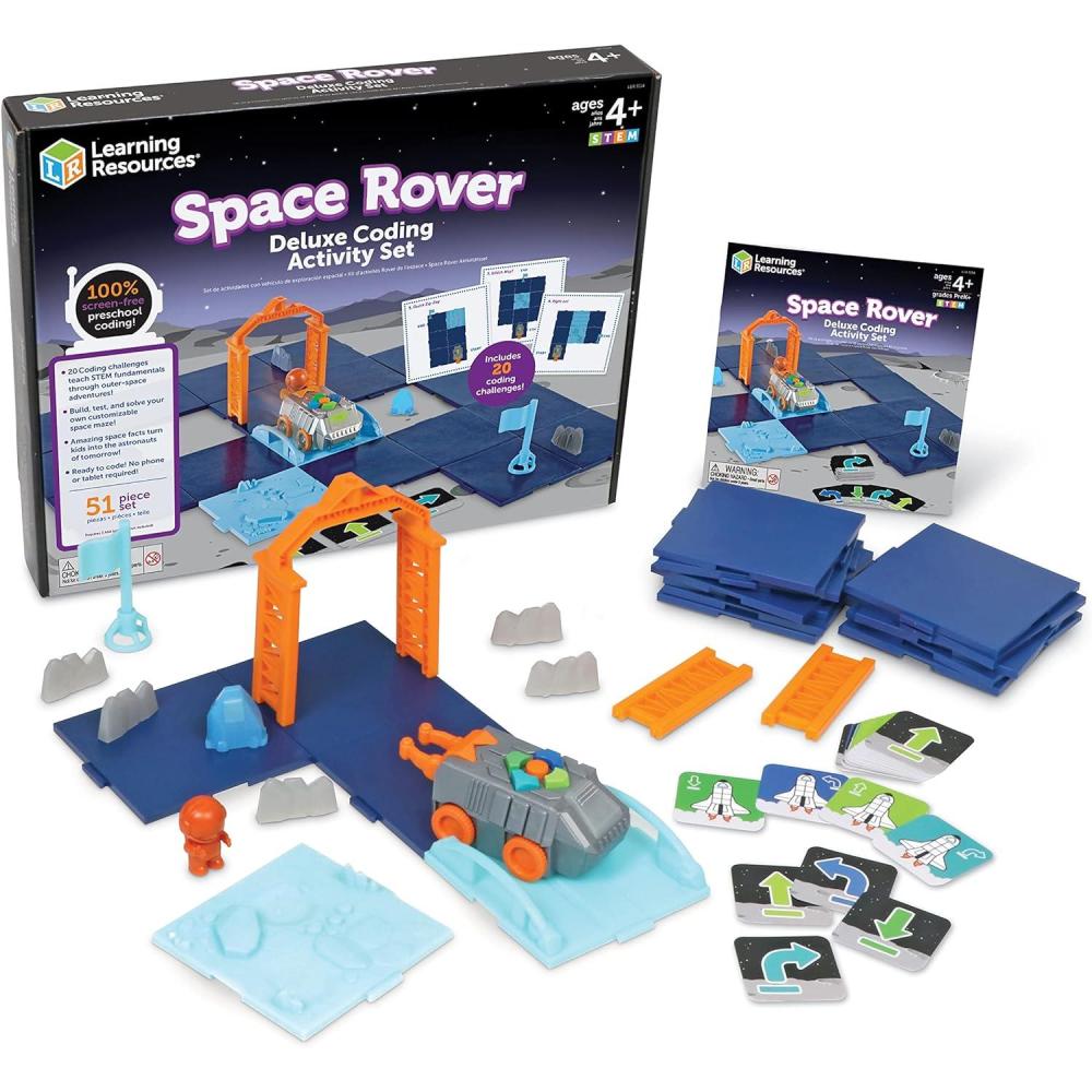 imageLearning Resources Space Rover Deluxe Coding Activity Set  Robotics for Kids STEM Interactive Programming Scientific Toys Critical Thinking Engineering Gift Games for Boys and Girls