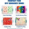 Educational Insights Pluffle® Glow-in-The-Dark – Sensory Bin Foam Set, No Mess Alternative to Sand Toys & Slime for Toddlers at Home or in The Classroom, Fun Sensory Table Filler, Gift for Ages 3+(glow)