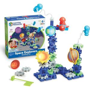 Learning Resources Gears! Gears! Gears! Space Explorers Building Set – 77 pieces, Ages 4+, STEM Activities, Fine Motor Skills, Toddler Explorer Kit, Science and Construction, Boys and Girls Gifts(Space Explorers)