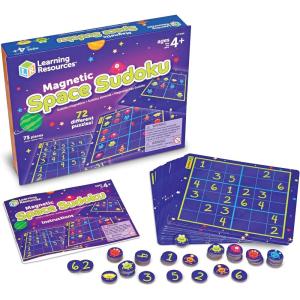 Learning Resources Magnetic Space Sudoku – 72 Pieces, Ages 4+ Space Games for Kids, Sudoku for Kids