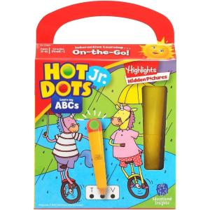 Educational Insights Hot Dots Jr. Learn My 123s with Highlights: Homeschool Learning Workbooks, Kids Travel Activity, Ages 3+(ABCs)