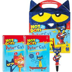 Educational Insights Hot Dots Jr. Pete The Cat – Preschool Rocks Set with Interactive Pen Included, 200+ Multi-Subject Lessons, Homeschool & Preschool Readiness Learning Workbooks, Ages 3+(I Love Preschool)