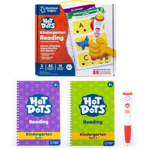 Educational Insights Hot Dots Kindergarten Reading Set – Kindergarten Workbooks with Interactive Pen, Homeschool Learning Activities, Learn to Read Activity Books for Kids Ages 5+(Printed Book)