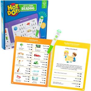 Educational Insights Hot Dots Let’s Learn 1st Grade Reading, Reading Activity Workbook, Ages 6-7
