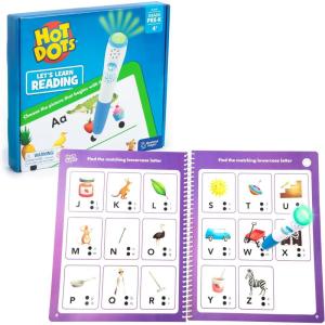 Educational Insights Hot Dots Let’s Learn Pre-K Reading – Learn to Read Preschool Workbook with Interactive Pen, Kids Travel Activity, Ages 3+(Workbook)