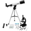 Educational Insights GeoSafari Telescope & Microscope Set – Science Kit with Refractor Telescope and Microscope for Kids, Includes Prepared Slides, Discovery Toys, Science Gifts for Kids 8-12
