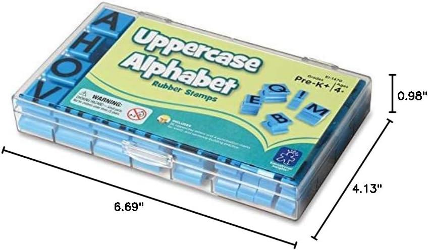 image:imageEducational Insights Alphabet Rubber Stamps Uppercase 58 Set of 26 Letters and 4 Punctuation Marks Perfect for Homeschool amp Classroom Ages 4