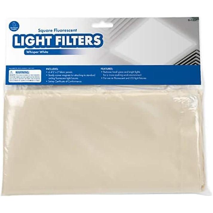 image:imageEducational Insights Mini Square Fluorescent Light Covers 4Pack Tranquil Blue Ceiling Light Filters for Classroom Office amp Home Overhead LED Shades Calming Sensory Fixtures amp Teacher EssentialsWhisper White