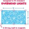 Educational Insights Fluorescent Light Covers 3-Pack: Seasonal – Ceiling Light Filters for Classroom, Office & Home Lighting, Overhead LED Shades, Calming Sensory Fixtures & Teacher Essentials