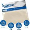 Educational Insights Mini Square Fluorescent Light Covers 4-Pack: Tranquil Blue – Ceiling Light Filters for Classroom, Office & Home, Overhead LED Shades, Calming Sensory Fixtures & Teacher Essentials(Whisper White)