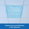 Educational Insights Mini Square Fluorescent Light Covers 4-Pack: Tranquil Blue – Ceiling Light Filters for Classroom, Office & Home, Overhead LED Shades, Calming Sensory Fixtures & Teacher Essentials(Tranquil Blue)