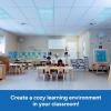 Educational Insights Mini Square Fluorescent Light Covers 4-Pack: Tranquil Blue – Ceiling Light Filters for Classroom, Office & Home, Overhead LED Shades, Calming Sensory Fixtures & Teacher Essentials(Tranquil Blue)