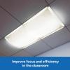 Educational Insights The Original Fluorescent Light Covers 4-Pack: Tranquil Blue – Ceiling Light Filters for Classroom, Office & Home, Overhead LED Shades, Calming Sensory Fixture & Teacher Essentials(Whisper White)