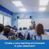 Educational Insights The Original Fluorescent Light Covers 4-Pack: Tranquil Blue – Ceiling Light Filters for Classroom, Office & Home, Overhead LED Shades, Calming Sensory Fixture & Teacher Essentials(Whisper White)
