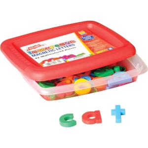 Educational Insights Multicolored Uppercase AlphaMagnets , Set of 42 Uppercase Letters: Perfect for Homeschool & Classroom, Ages 3+(1 Count (Pack of 1))