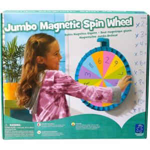 Educational Insights Jumbo Magnetic Spin Wheel – Customizable Magnetic Spinner for Classroom Games and Learning Activities, Fun Teacher & Classroom Supplies, Large Spinning Wheel for Dry Erase Board