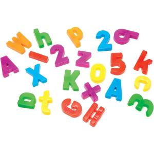 Educational Insights Magnetic Alphabet and Numbers, Set of 99 Uppercase Letters, Lowercase Letters, Numbers & Math Symbols, Ages 4+(Small)