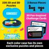 Educational Insights Kanoodle Fan Edition – 20th Anniversary (Cyan), Brain Teaser Puzzle for Ages 7 and up