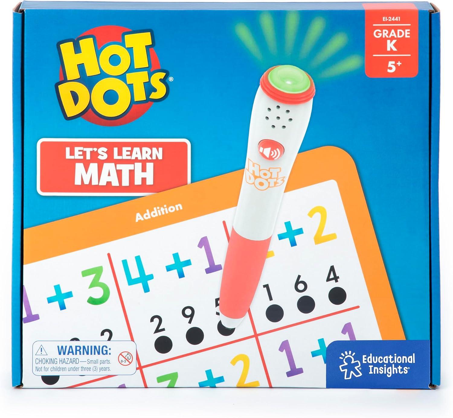 image:imageEducational Insights Hot Dots Lets Learn Kindergarten Math Kindergarten Math Workbook Classroom Essentials Ages 5