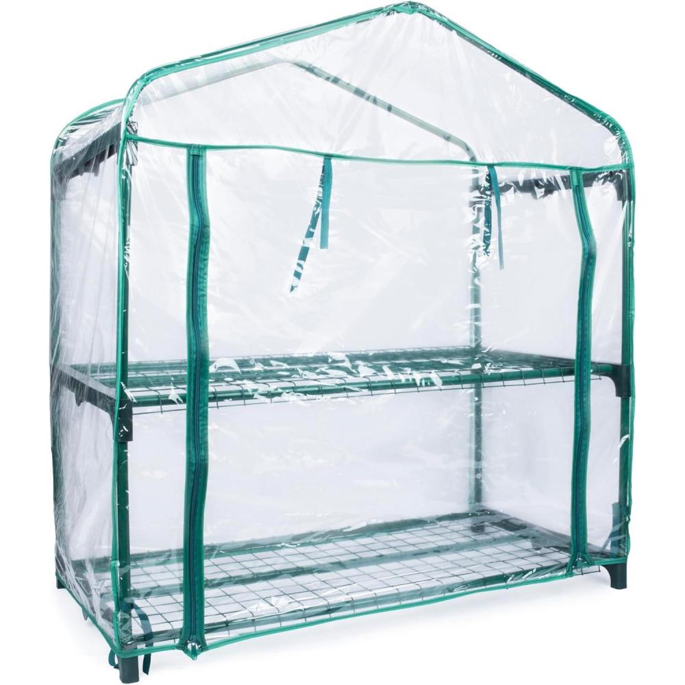 image:imageEducational Insights GreenThumb Greenhouse With Vinyl Cover Perfect For Classroom Home and Herb Gardens IndoorOutdoor Gardening