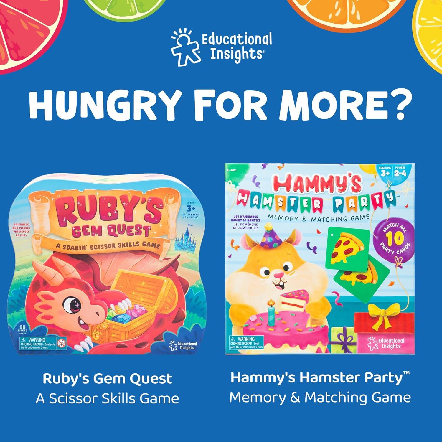 image:imageEducational Insights Snack or Splash Learning Games for Kids Ages 48 Toddler Board Games Strategy Topple Game Tabletop Family Board Game Preschool Fine Motor and ColorMatching Toys