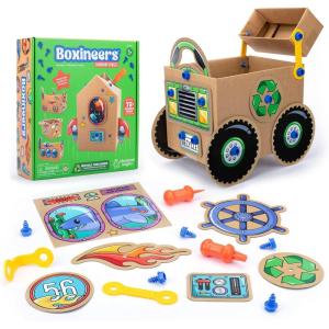 Educational Insights Boxineers Cardboard Vehicles – Creative Craft Supplies for Kids Projects, Cardboard Tools for Kids, DIY Fine Motor Activities, Kids Crafts and STEM Construction Kits