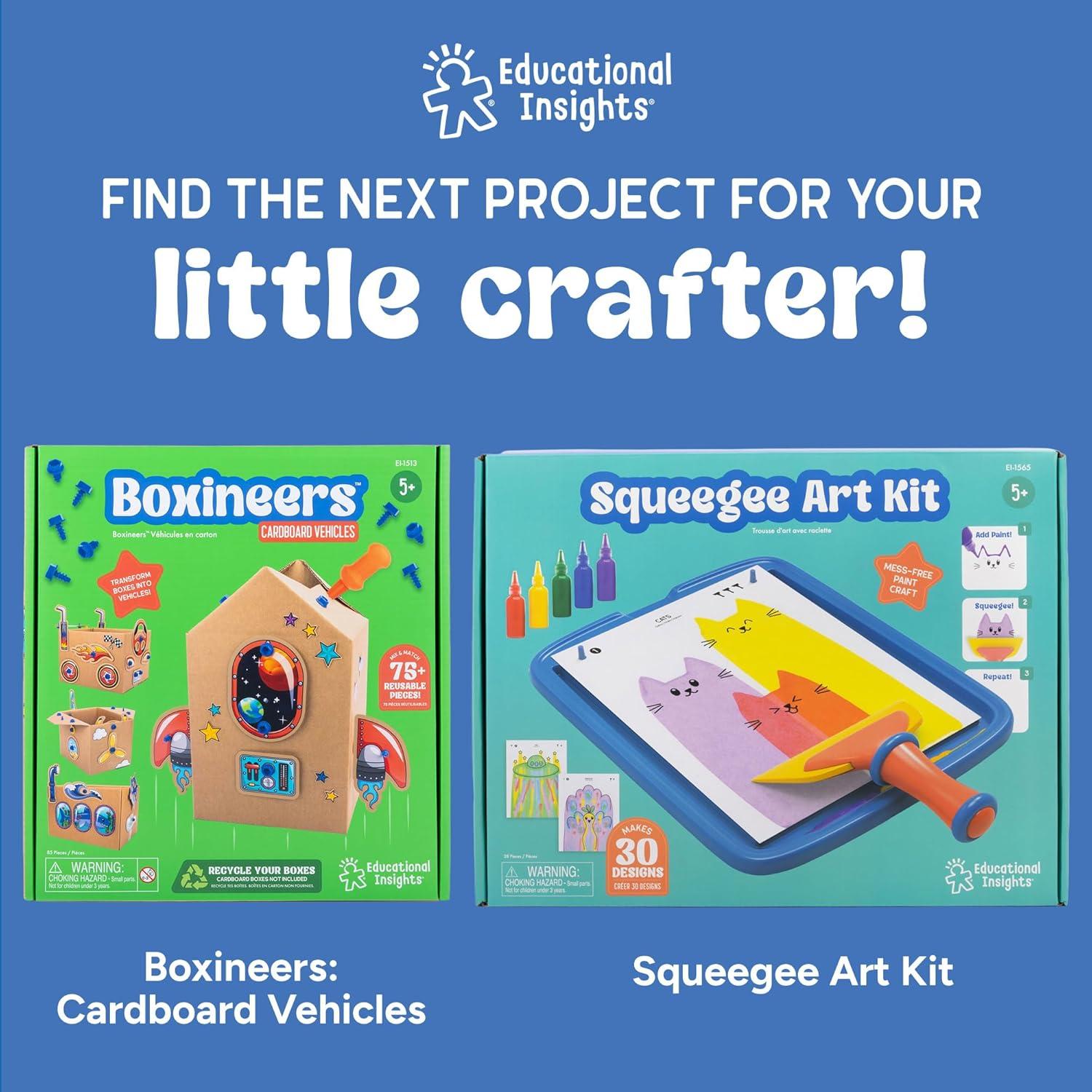image:imageEducational Insights Boxineers Cardboard Animals Creative Craft Supplies for Kids Projects Cardboard Tools for Kids DIY Fine Motor Activities Kids Crafts and STEM Construction Kits
